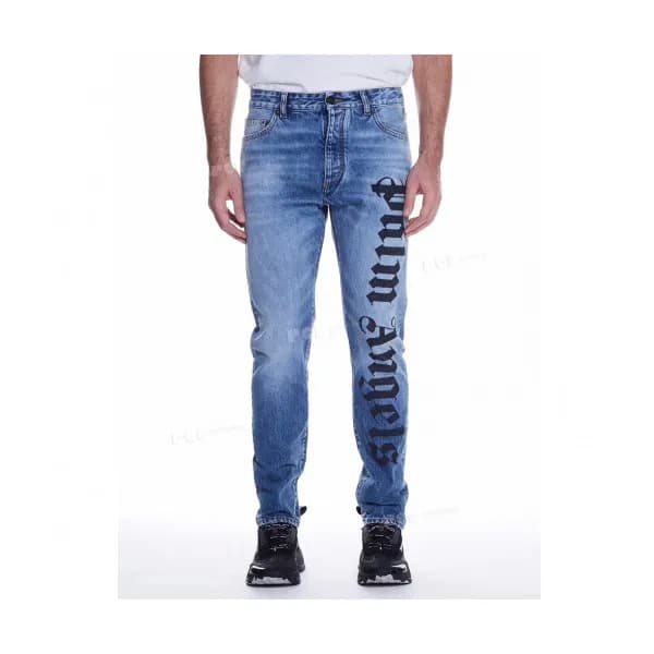 Palm Angels 2019 Mens Logo Casual Denim Pants - 팜 … - 1