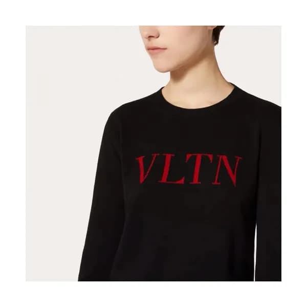 Valentino Womens Crew-neck Sweater - 발렌티노 여자 크루넥 스… - 1