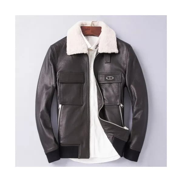 Louis vuitton 2019 Mens Logo Leather Jacket - 루이비통… - 1