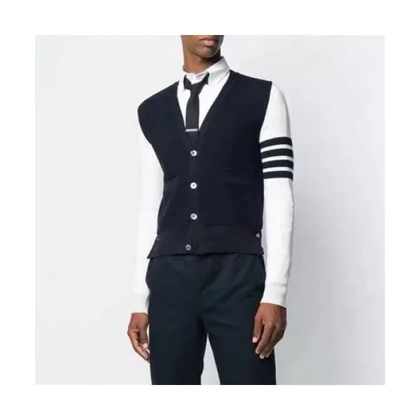 [톰브라운]Thom Browne 2020 Mens Classic V-neck Wool Ca… - 1