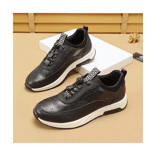 Versace 2019 Mens Leather Sneakers - 베르사체 2019 남성용… - 1