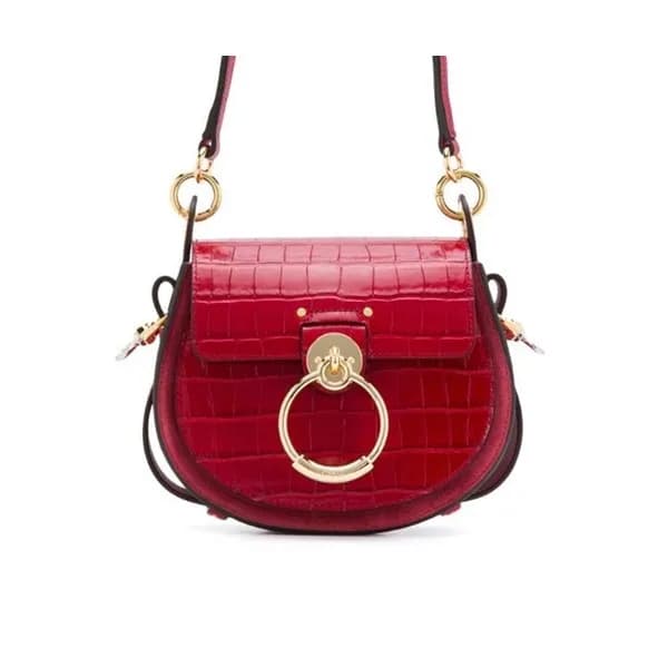 Chole 2020 Tess Leather Shoulder Bag, 20.5cm - 끌로… - 1
