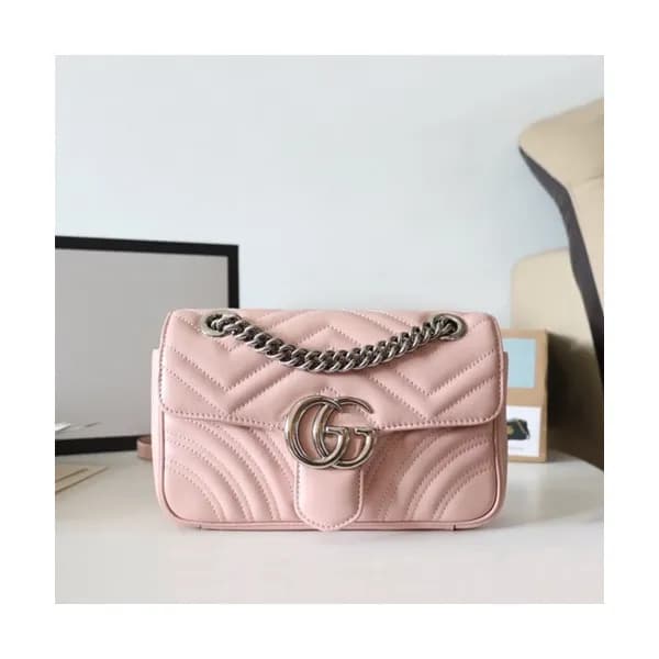 Gucci 2020 GG Marmont Matlase Women Shoulder Bag,2… - 1