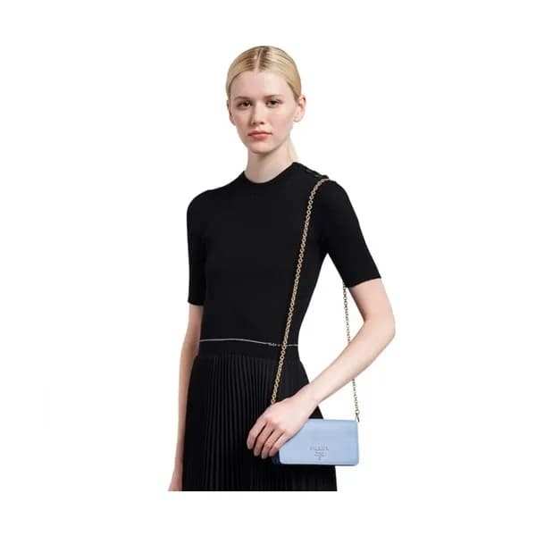 Prada 2020 Leather Chain Shoulder Cross Bag / Clut… - 1