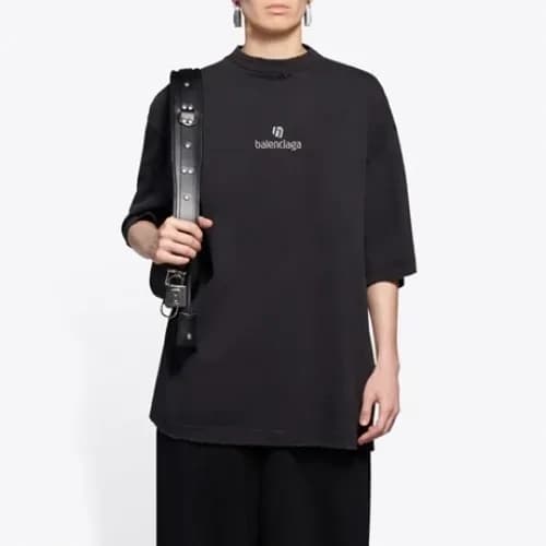 [발렌시아가]Balenciaga 2020 Mm/Wm Logo Cotton Short Sle… - 1