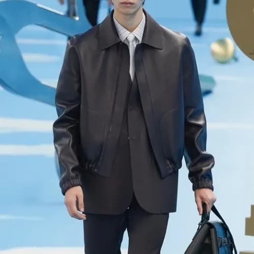 [루이비통]Louis vuitton 2020 Mens Logo Leather Jackets… - 1