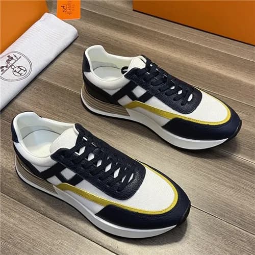 [매장판]Hermes 2021 Men's Leather Sneakers,HERS04… - 1