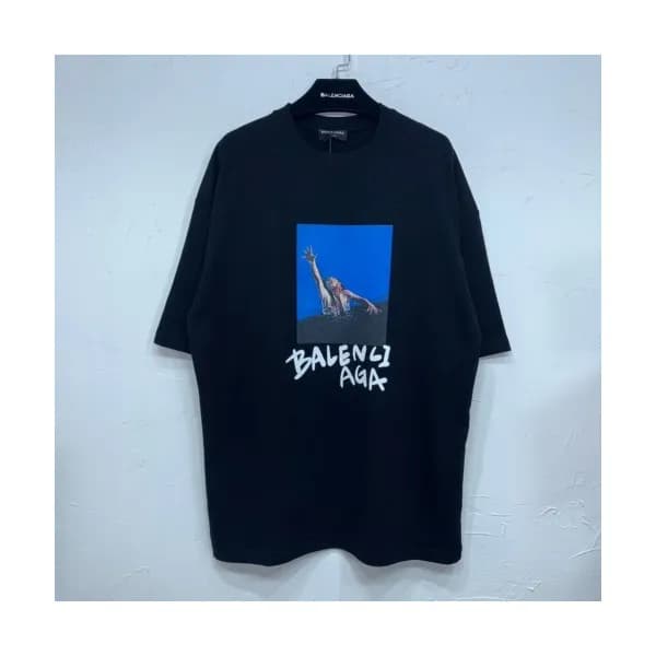 Balenciaga Mm/Wm Logo Cotton Short Sleeved Tshirt… - 1