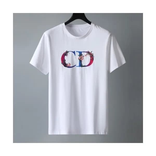 [캐쥬얼]Dior Mm/Wm Casual Crew-neck Short Sleeved Ts… - 1