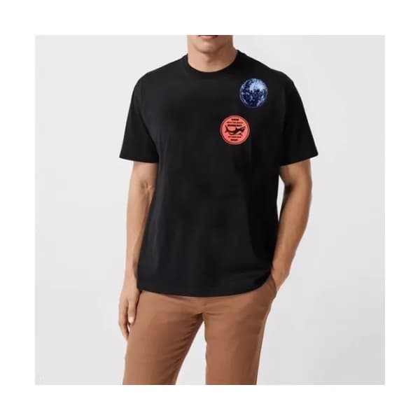 Burberry Mm/Wm Logo Cotton Short Sleeved Tshirts … - 1