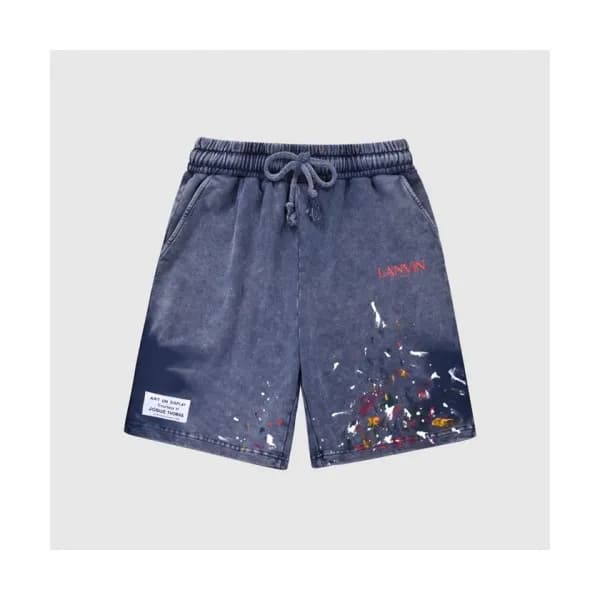 LANVIN Mens Short-pants Blue - 랑방 2021 남성 로고 반바지 -… - 1