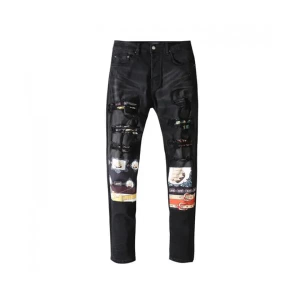 Amiri Mens Trendy Denim Pants Black - 아미리 2021 남성… - 1