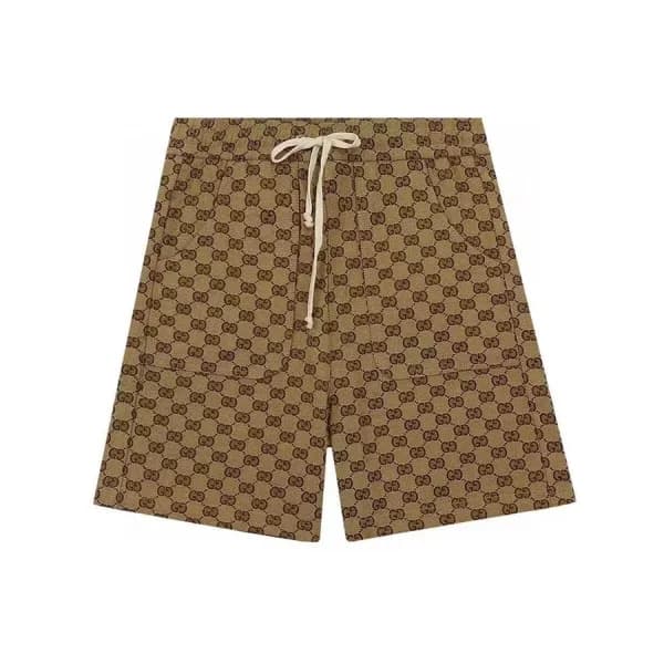 구찌 남/여 캐쥬얼 카멜 반바지 - Unisex Camel Half-pants - guc…