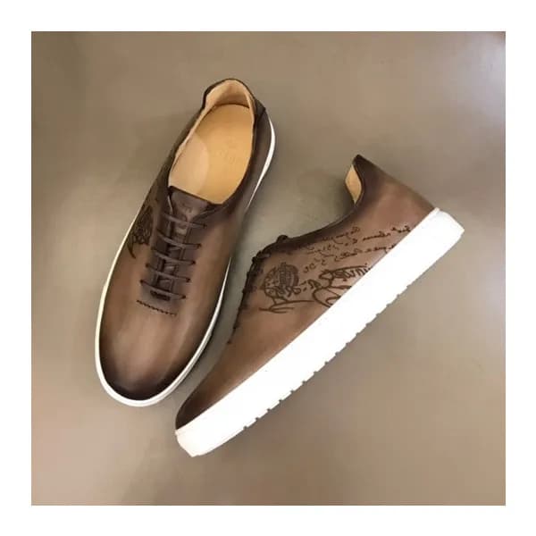 벨루티 남성 클래식 브라운 스니커즈 - Mens Brown Sneakers - ber01… - 1