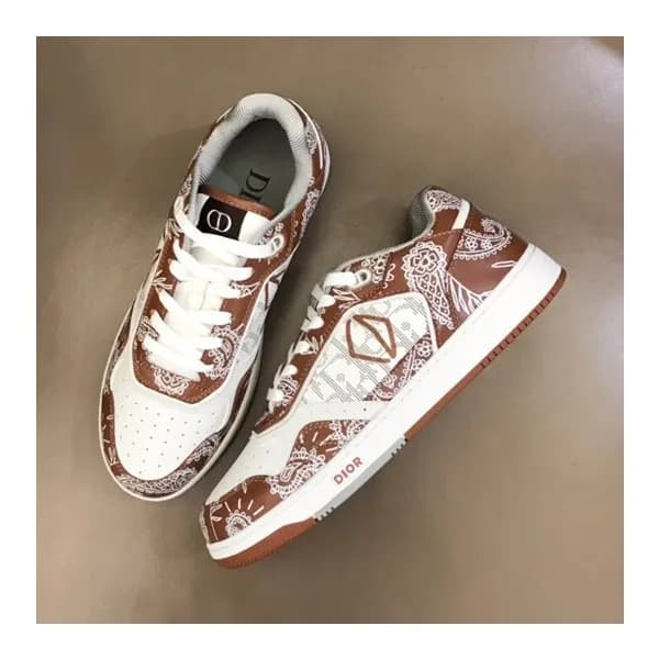 디올 남/녀 오블리크 Galaxy 브라운 스니커즈 - Unisex Brown Sneaker… - 1