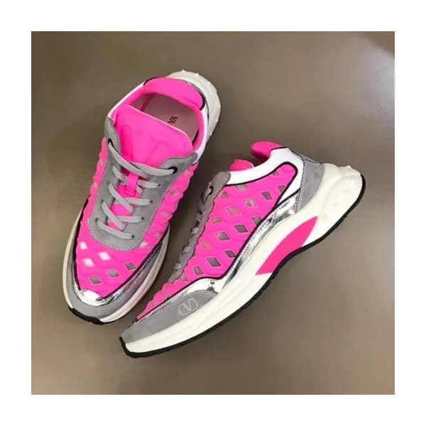 발렌티노 남/녀 VLogo 핑크 스니커즈 - Unisex Pink Sneakers - va… - 1