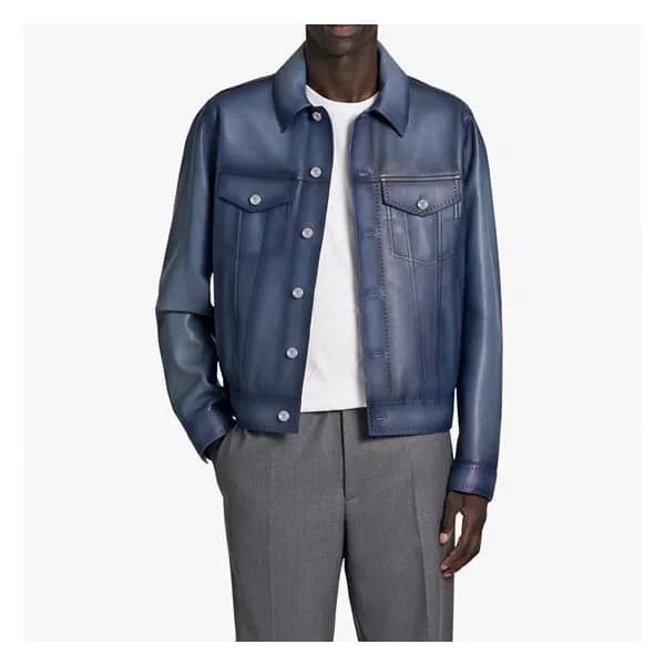 벨루티 남성 블루 자켓 - Berluti Mens Blue Jackets - ber0123… - 1