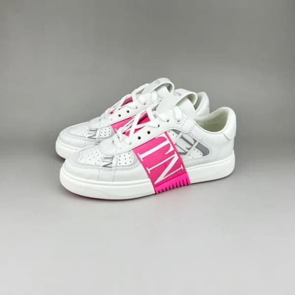 발렌티노 남/녀 Logo 핑크 스니커즈 - Unisex Pink Sneakers - val… - 1