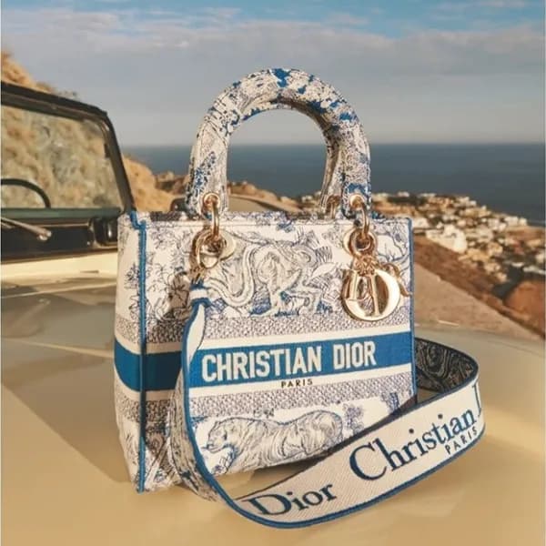 디올 여성 블루 레이디백 - Womens Blue Lady Bag - dio02101x - 1