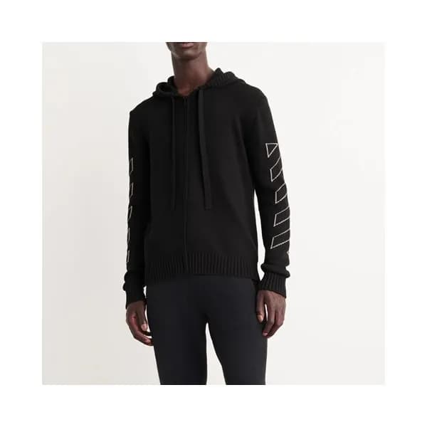 오프화이트 남성 캐쥬얼 블랙 후드티 - Off-white Mens Black Hoodie … - 1