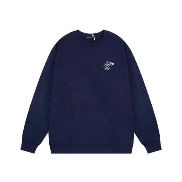 루이비통 남성 모던 네이비 맨투맨 - Louis vuitton Mens Navy Tshir… - 1