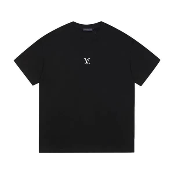 루이비통 남성 블랙 크루넥 반팔티 - Louis vuitton Mens Black Tshi… - 1
