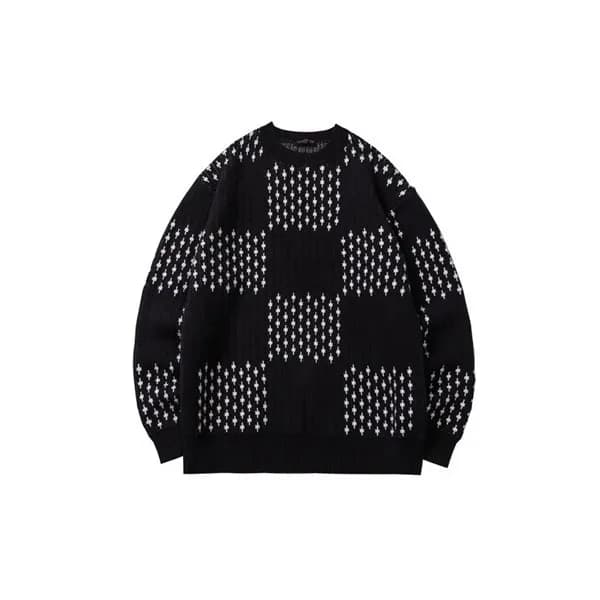 루이비통 남성 블랙 크루넥 니트 - Louis vuitton Mens Black Sweat… - 1