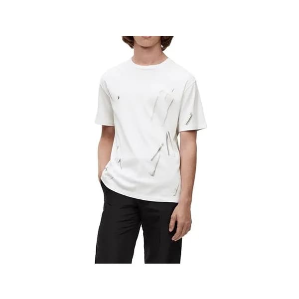 로에베 남/녀 이니셜 화이트 반팔티 - Loewe Unisex White Short sle… - 1