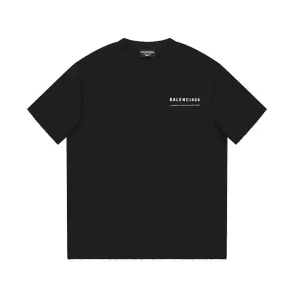 발렌시아가 남성 블랙 크루넥 반팔티 - Balenciaga Mens Black Short … - 1