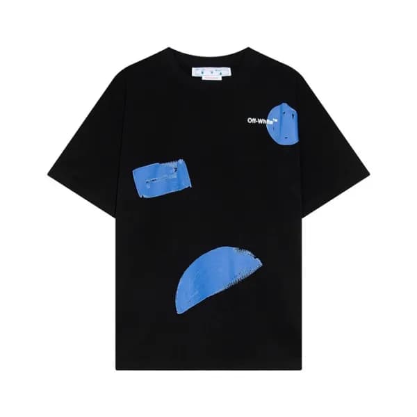 오프화이트 남성 모던 블랙 반팔티 - Off white Mens Black Short sl… - 1
