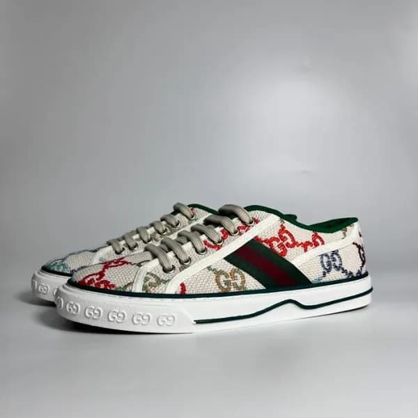 구찌 남/녀 베이지 스니커즈 - Gucci Unisex Beige Sneakers- gu6… - 1