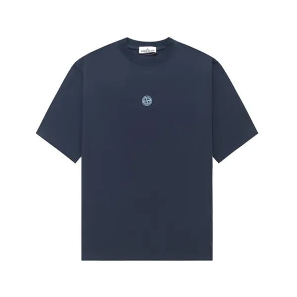 스톤아일랜드 남성 네이비 크루넥 반팔티 - Stone Island Mens Navy Tsh… - 1