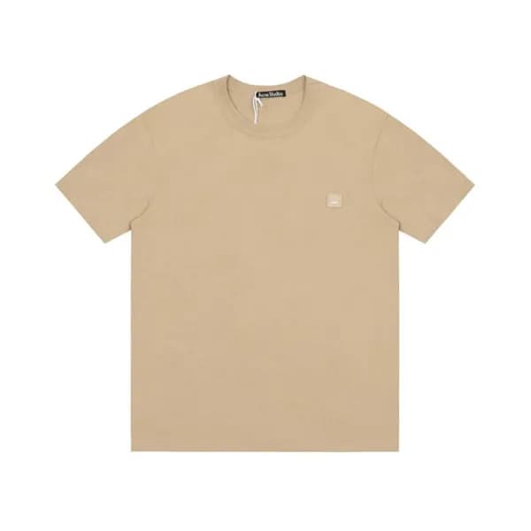 아크네 남/녀 카멜 크루넥 반팔티 - Acne Unisex Camel Short sleev… - 1