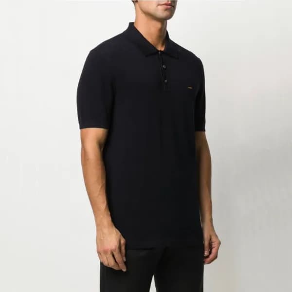 제냐 남성 블랙 폴로 반팔티 - Zegna Mens Black Short sleeved T… - 1