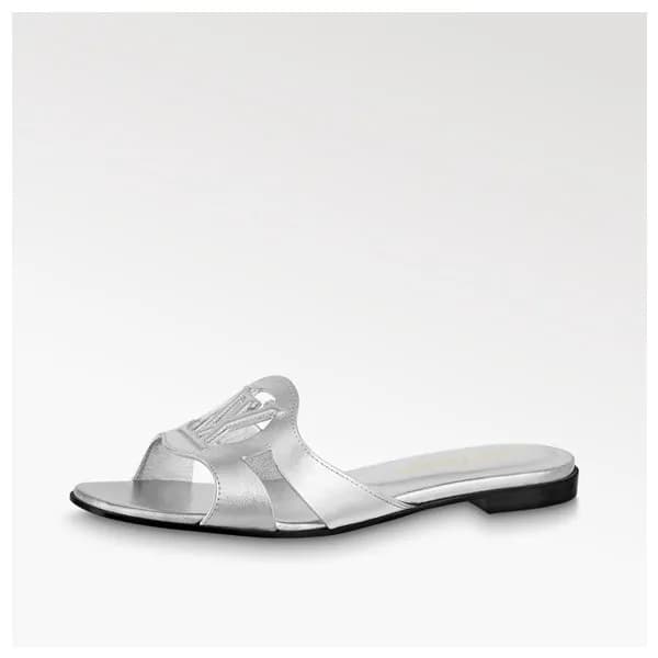 루이비통 여성 실버 슬리퍼 - Louis vuitton Womens Silver Slipp… - 1