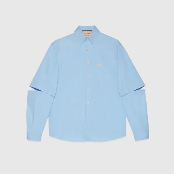 구찌 남성 트렌디 블루 셔츠 - Gucci Mens Blue Shirts - gu877x - 1