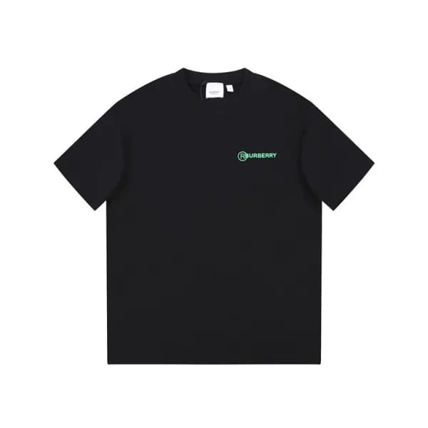 버버리 남성 블랙 크루넥 반팔티 - Burberry Mens Black Short Slee… - 1