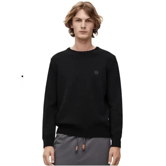 로에베 남성 블랙 크루넥 스웨터 - Loewe Mens Balck Sweaters - lo… - 1
