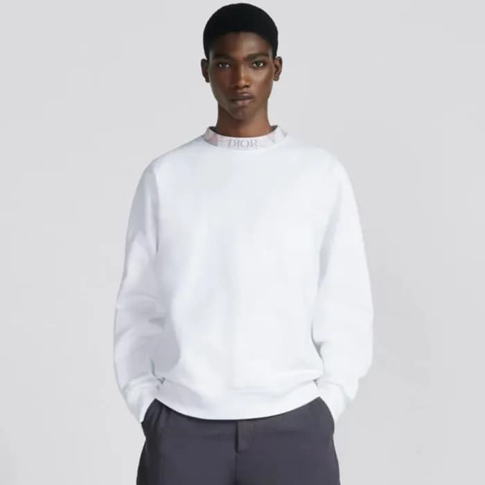 디올 남성 클래식 화이트 맨투맨 - Dior Mens White Tshirts - di85… - 1