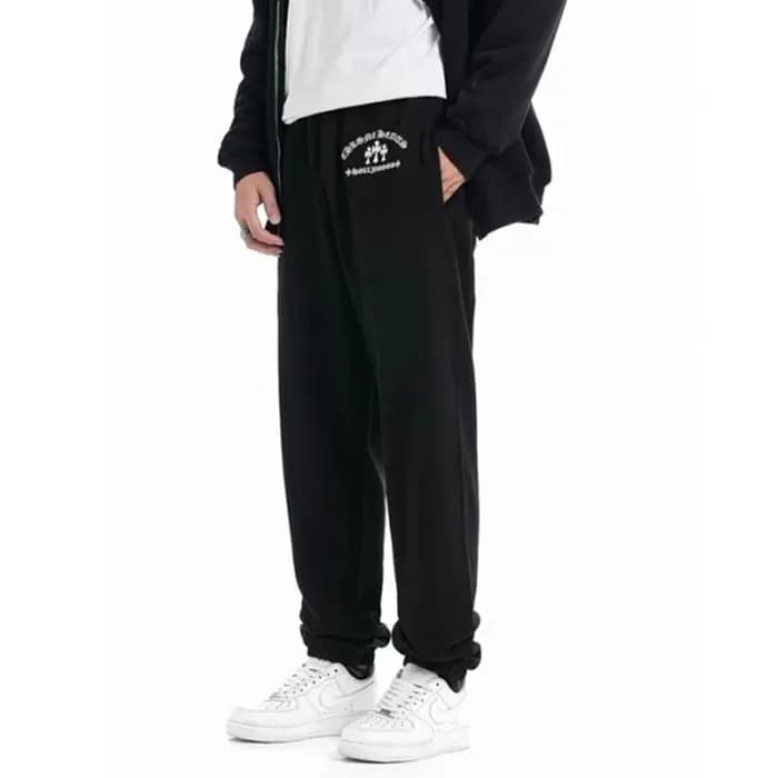 크롬하츠 남성 블랙 트레이닝 팬츠 - Chrom Hearts Mens Black Pants… - 1