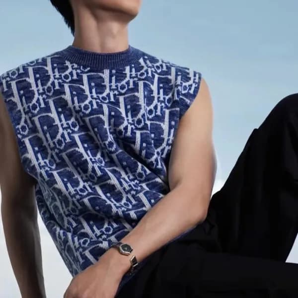 디올 남성 블루 베스트 - Dior Mens Blue Vest - dic28x - 1