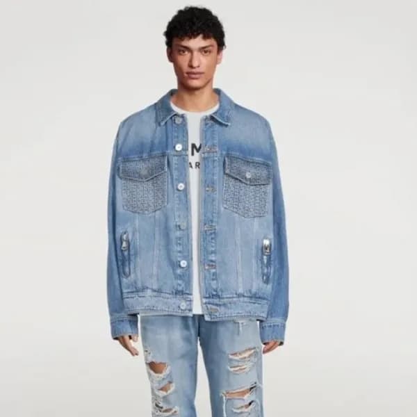 발망 남성 블루 자켓- Balmain Mens Blue Jackets - bmc01x - 1