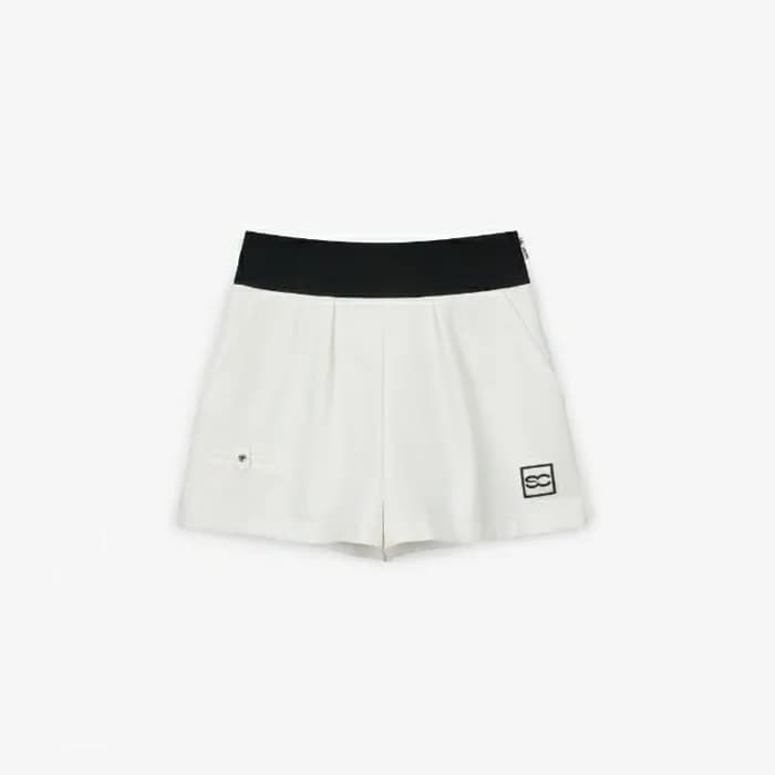 [SOUTHCAPE] 사우스케이프 여성 핀턱 로고 밴드 숏 팬츠 - gol936x - 1