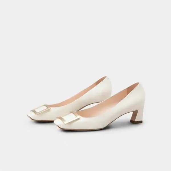 로저비비에 여성 크레 트럼펫 - Roger Vivier Womens Cream Pumps … - 1