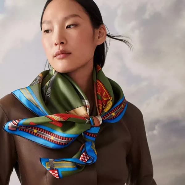 에르메스 여성 그린 스카프 - Hermes Womens Green Scarf - acc22… - 1
