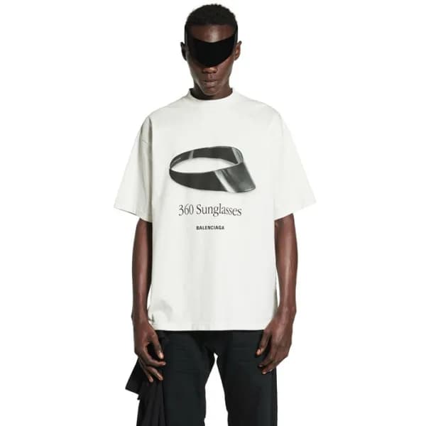 발렌시아가 남성 라운드 반팔 티셔츠 - Balenciaga Mens Round Tshirt… - 1