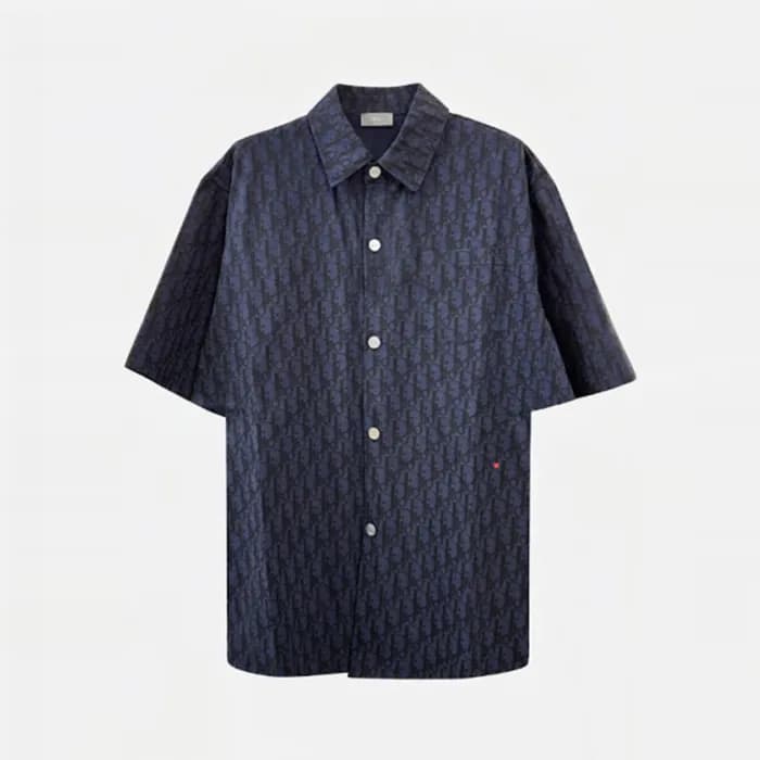 디올 남성 오블리크 반팔 셔츠 - Dior Mens Oblique Shirts - dic7… - 1