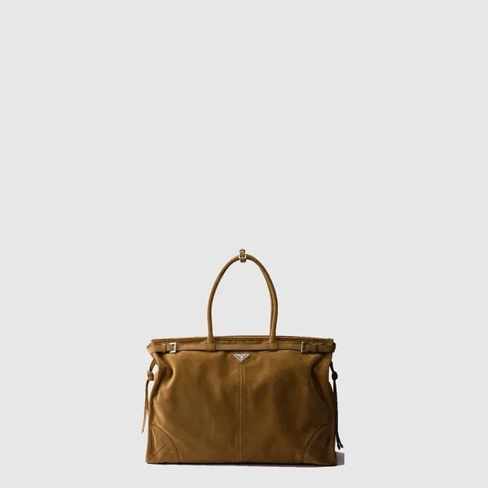 프라다 여성 스웨이드 토트백 2VG128 - Prada Womens Suede Tote B… - 1