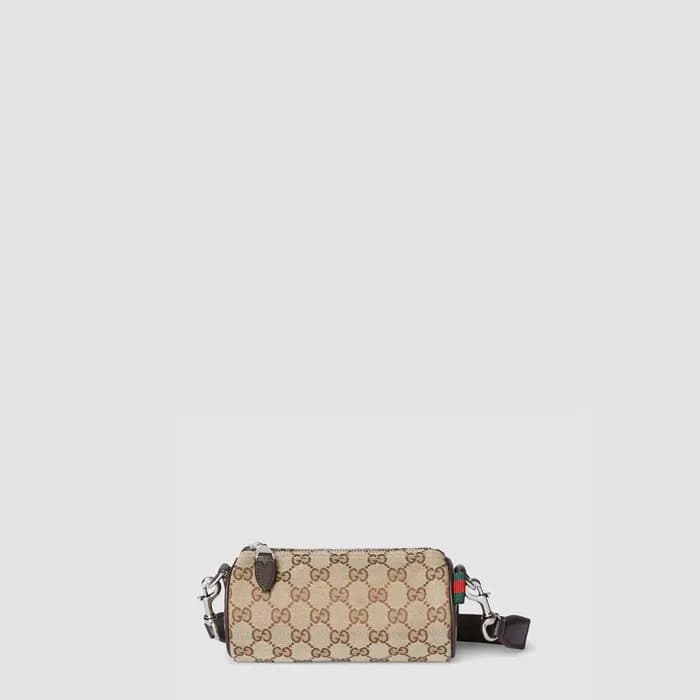 구찌 남성 GG 캔버스 미니 실린더 백 - Gucci Mens GG Canvas Mini … - 1