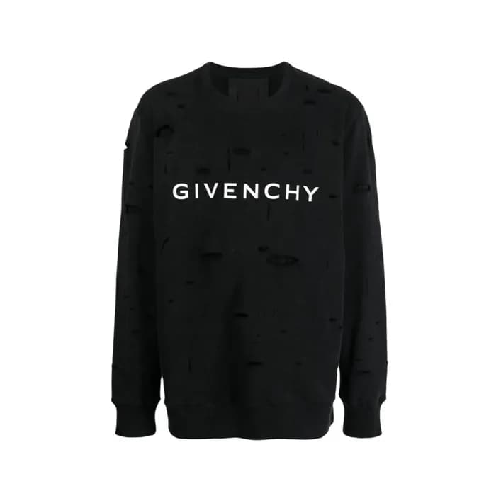 지방시 남성 로고 프린트 빈티지 스타일 스웨트셔츠 - Givenchy Mens Logo P… - 1